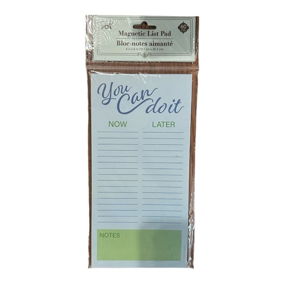 JOT You Can Do It Now & Later 4x8” Magnetic 60 pg To Do List Notepad NWT - Picture 4 of 8